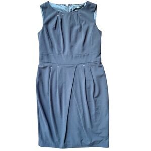 MARK & SPENCER Pleated Evening Mini Dress Red Stitch UK 14